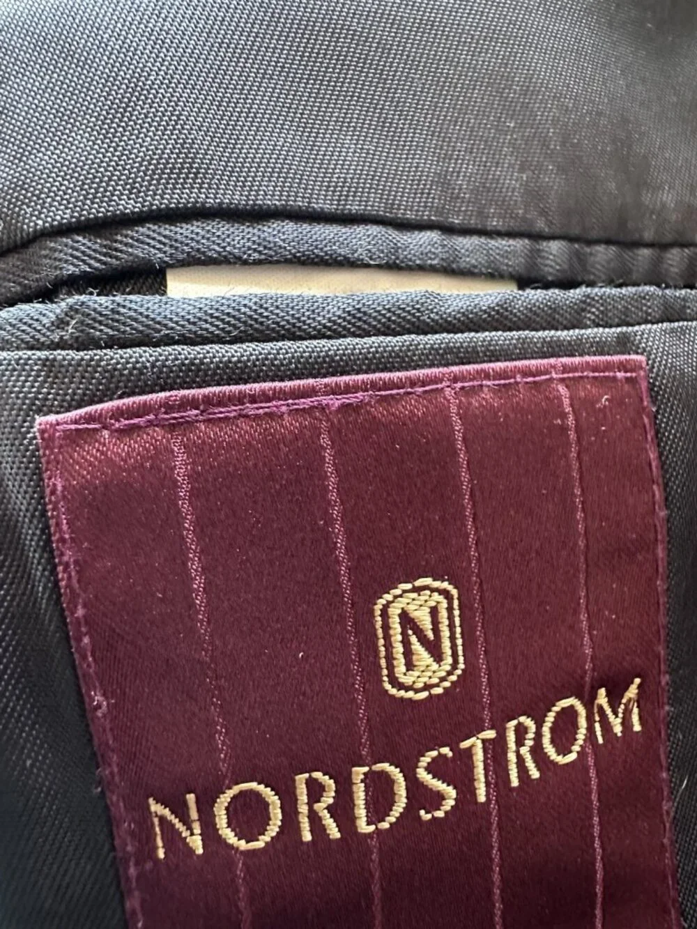 Nordstrom Vitale Barberis Canonico Super 110s Black Blazer Mens 46L